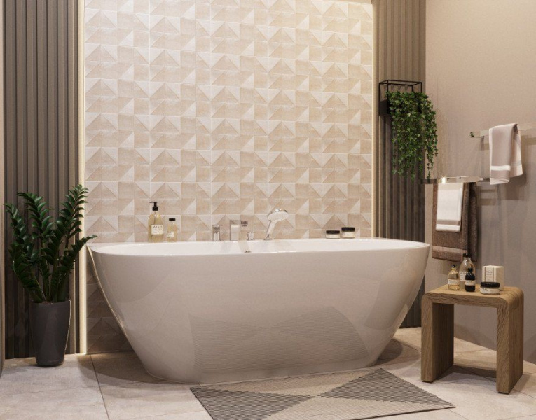 Ванна из литьевого мрамора Эстет Майами 170x85 см белая глянцевая ФР-00010630 (детальная фотография), овальные