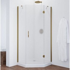 Душевой уголок профиль бронза стекло сатин Vegas-glass