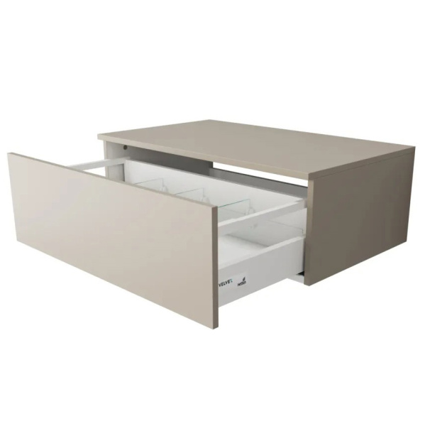 Тумба подвесная Velvex Unit 80 см бежевый шелк tpUNI.80.H27.Y-215 (детальная фотография), 80 см