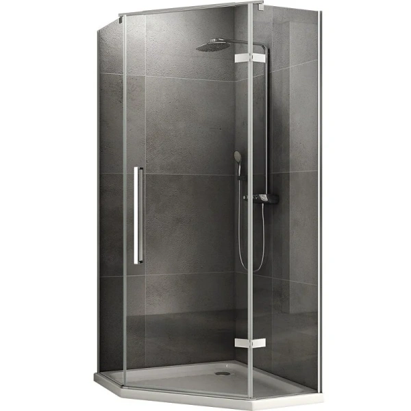 Душевой уголок Abber Ewiges Wasser 80х80 см профиль хром AG05080 (детальная фотография)