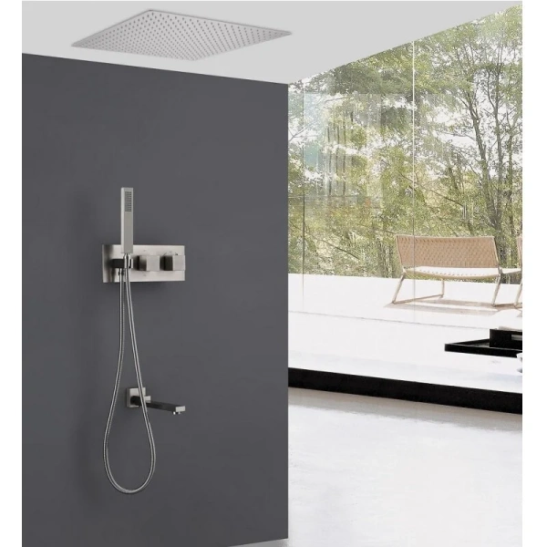 Душевой комплект Abber Daheim сатин AF8254SP (детальная фотография), душевые комплекты, наборы