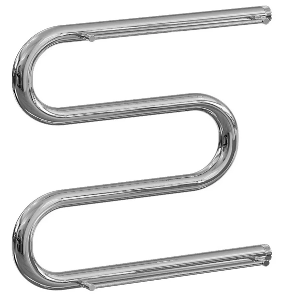 Полотенцесушитель водяной Ника Simple 50x60 см хром М 50/60 с полкой (детальная фотография)