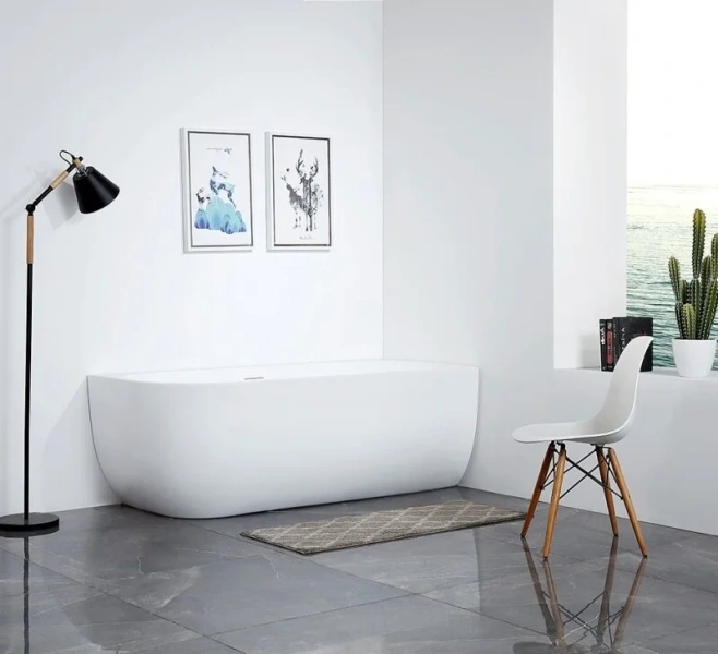 Акриловая ванна ABBER AB9315 170х75 см угловая (детальная фотография), 170 см