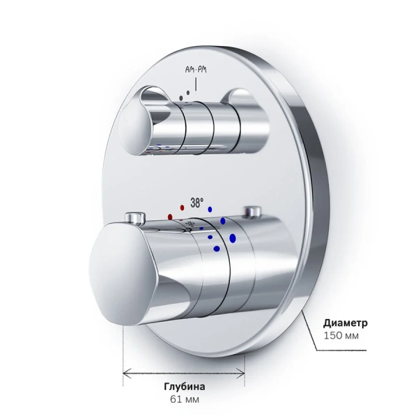 Смеситель для душа термостатический AM.PM Gem F9075600 (детальная фотография) index_1