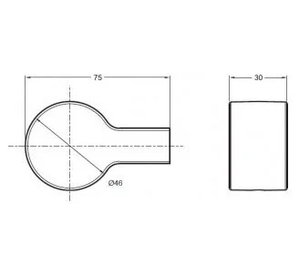 Крючок для ванной Jacob Delafon Singulier хром 15209D-CP (детальная фотография), современные, hi-tech