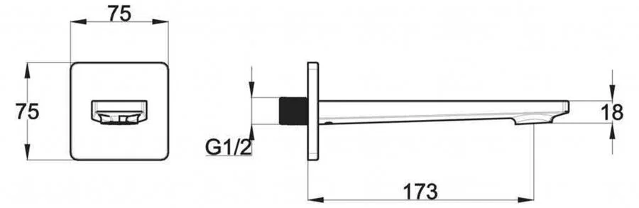 Излив для ванны BelBagno Carin хром CAR-BC-CRM (детальная фотография), в наличии
