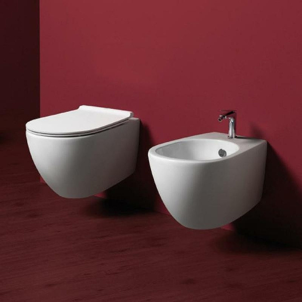 Биде подвесное Simas Vignoni белое VI 19 BI (детальная фотография), современные, hi-tech