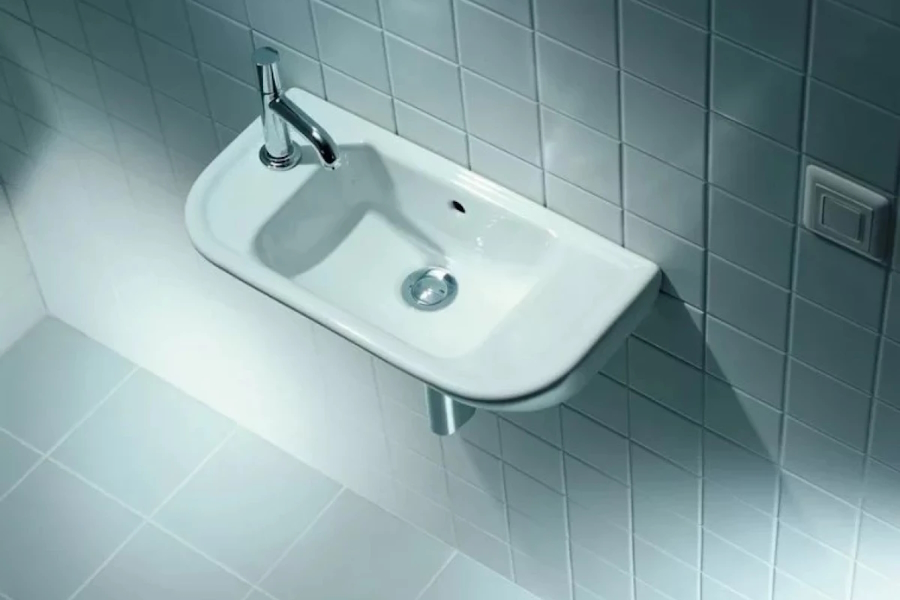 Раковина c отверстием для смесителя слева Jika Olymp 8156130001051 (детальная фотография), подвесные