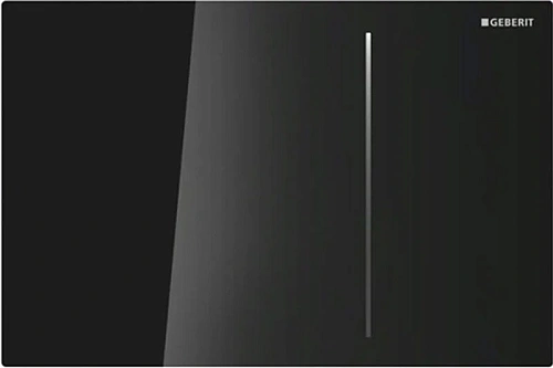 Смывная клавиша для двойного смыва, стекло, чёрный/алюминий, Geberit Sigma 70 - фото 3