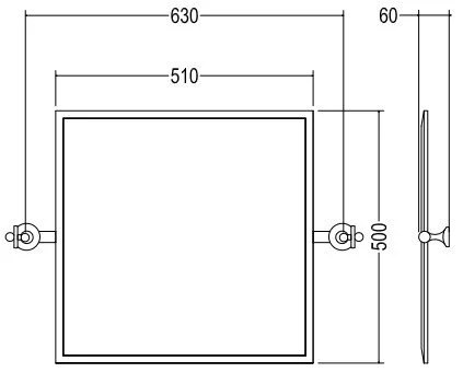 Зеркало Devon & Devon New York 62 см хром NY121CR (детальная фотография), по запросу