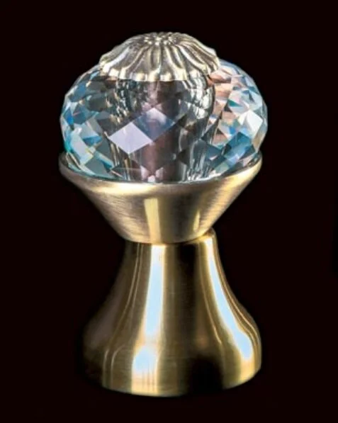 Смеситель для раковины Boheme Flora бронза 317-FL (детальная фотография), классические, ретро, с элементами стекла, декорированные