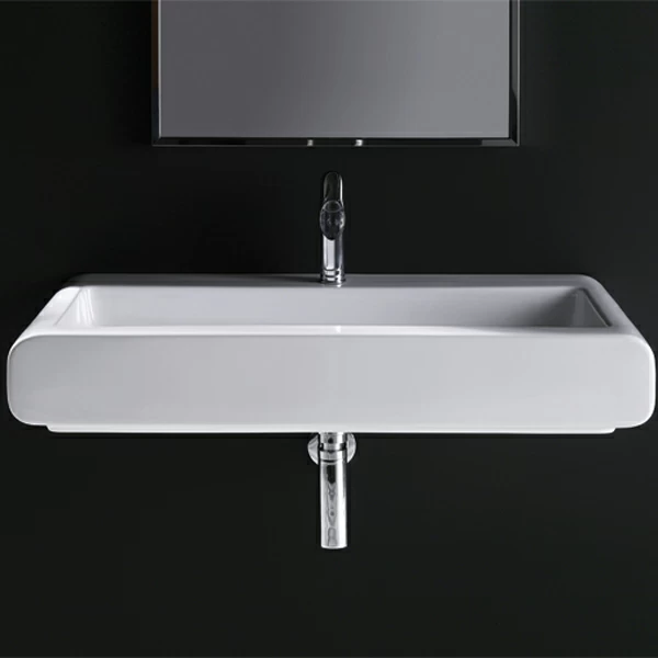 Раковина накладная, цвет белый, Simas Lavabi d’arredo OH 12 BI (детальная фотография), накладные (на столешницу)