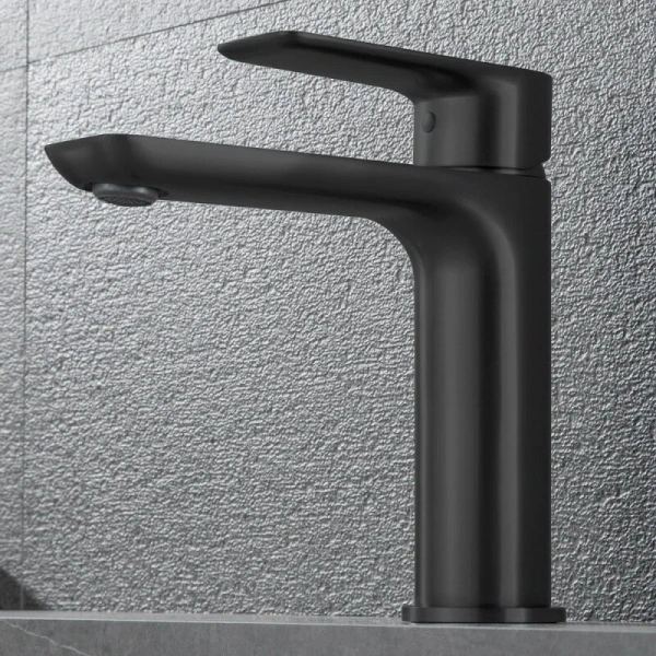 Смеситель для раковины Black&White Universe черный матовый 8301BUK (детальная фотография), однорычажные, двухрычажные