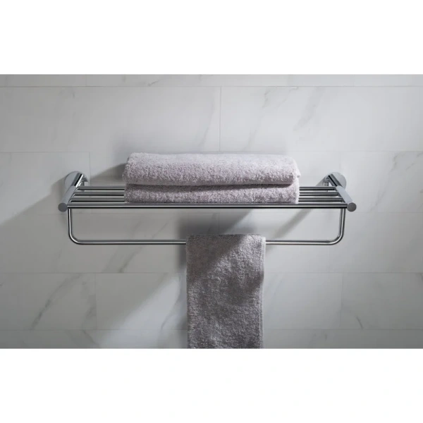 Полочка для ванной Timo Saona с полотенцедержателем, хром 13058/00 (детальная фотография), хром