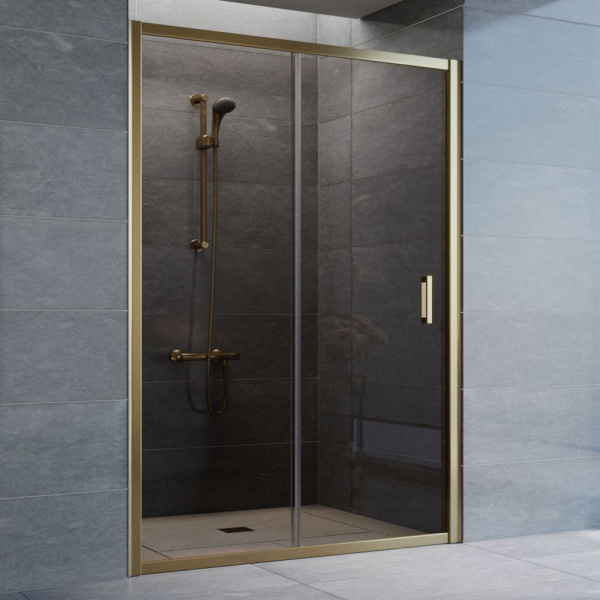 Душевая дверь профиль бронза стекло бронза Vegas-glass ZP 135 05 05 (детальная фотография)