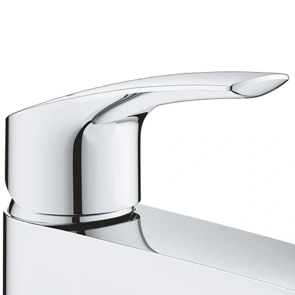 Смеситель для раковины Grohe Eurosmart хром 33265003 (детальная фотография), из латуни, округлая форма, с донным клапаном