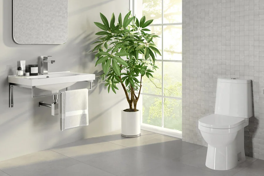 Унитаз компакт Sanita Luxe Next с сиденьем микролифт WC.CC/Next/2-DM/WHT.G/S1 (детальная фотография), белые