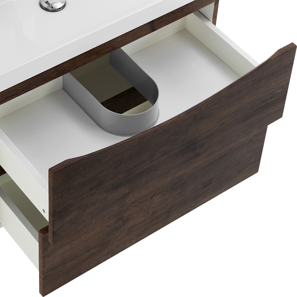 Тумба под раковину подвесная BelBagno Marino 70 см rovere moro MARINO-700-2C-SO-RW-P (детальная фотография), комплект (набор)