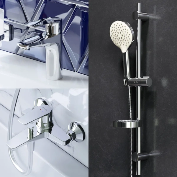 Душевой комплект Am.Pm Gem хром глянцевый F40990A00 (детальная фотография), душевые комплекты, наборы