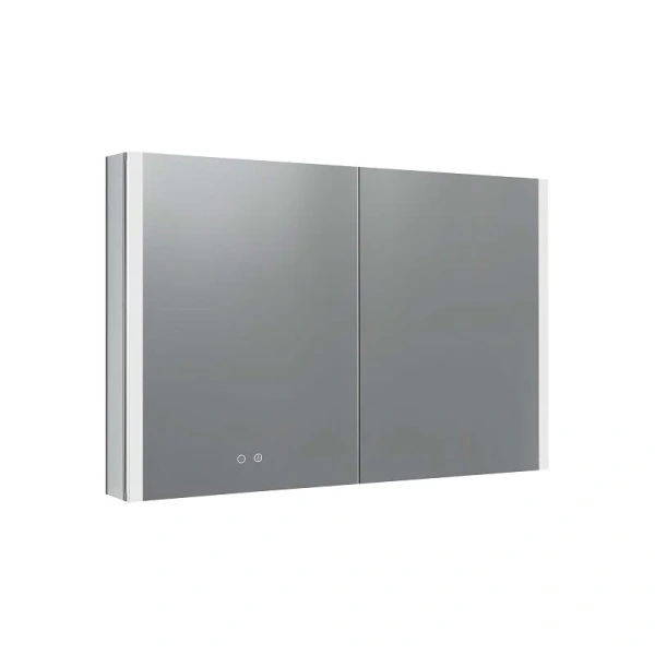Зеркальный шкаф с подсветкой Акватек 100 см с двумя распашными дверками AQ7109-MLC (детальная фотография)