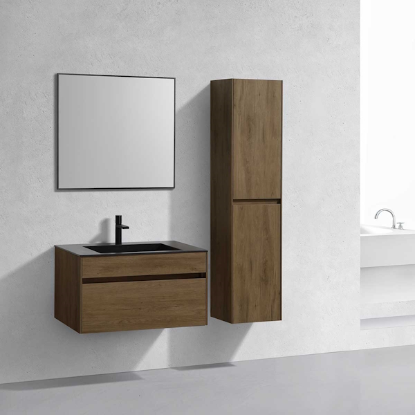 Тумба под раковину подвесная Vincea Chiara 79,2 см T.Oak VMC-2C800TO (детальная фотография), моноблок