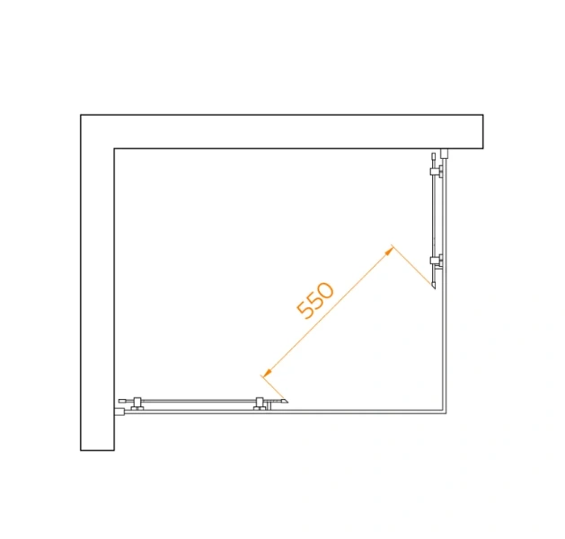 Душевой уголок RGW Passage PA-040 100x80 см профиль хром стекло прозрачное 3508104080-11 (детальная фотография), современные, hi-tech