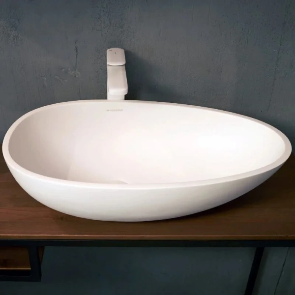 Раковина Montebianco Tuscany 64 см белая матовая 12002 (детальная фотография), белые