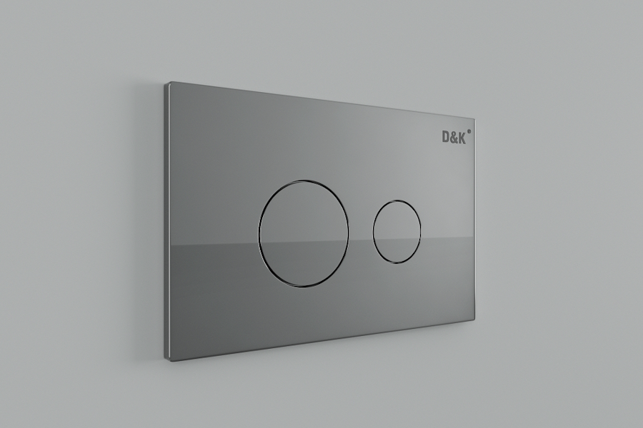 Клавиша смыва D&K Venice хром DB1029001 (детальная фотография), по запросу