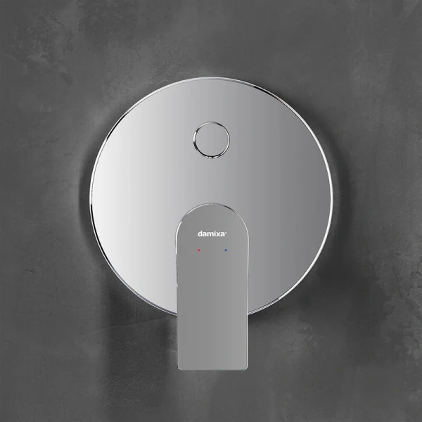 Смеситель для душа Damixa Apollo 477100 с внутренней частью (детальная фотография), хром, черные