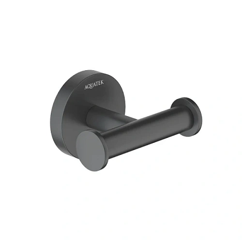 Крючок для ванной Акватек Оберон черный матовый - фото 2