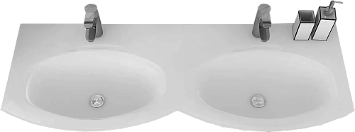 Раковина мебельная Cezares 138 см стеклянная - фото 7