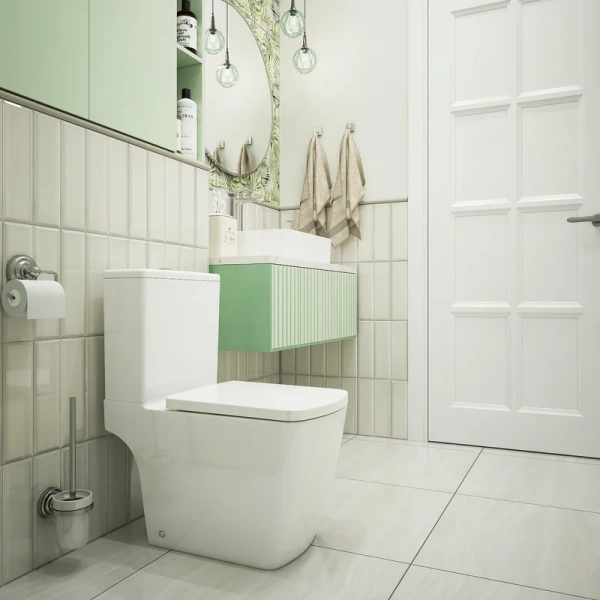 Унитаз компакт Lavinia Boho Aveo безободковый 330601CR (детальная фотография), белые