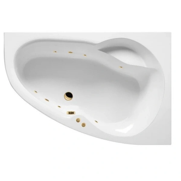 Ванна гидромассажная Excellent Newa Soft 160 x 95 см, правая, белый/золото, WAEX.NEP16.SOFT.GL (детальная фотография)
