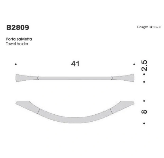 Полотенцедержатель Colombo Land хром B2809 (детальная фотография), современные, hi-tech