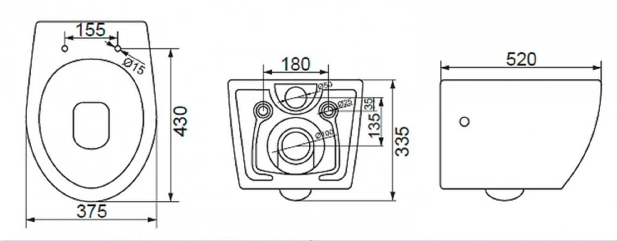 Унитаз с инсталляцией BelBagno с сиденьем и кнопкой смыва BB507B/BB2020SC/BB002-80/BB005-PR-CHROME (детальная фотография), по запросу