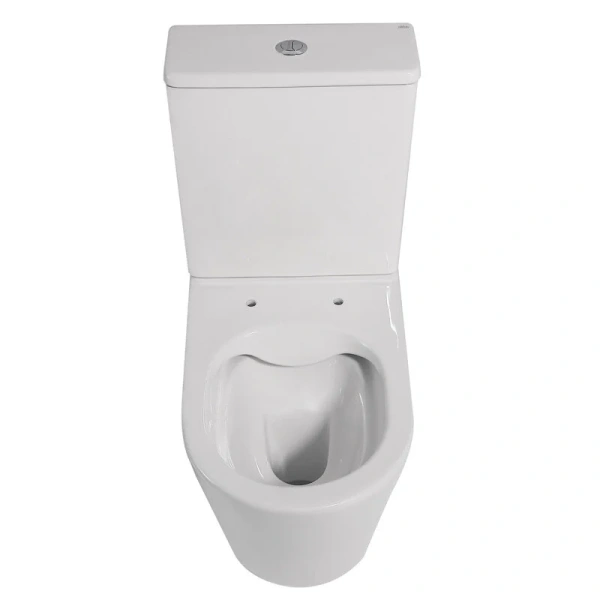 Унитаз компакт Abber BEQUEM AC1112 керамика (детальная фотография), безободковые, сиденье с микролифтом , с антивсплеском, компакт, низкие