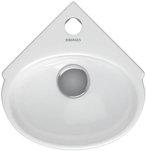 Раковина BERGES Small 30 см угловая 182011 (детальная фотография), белые