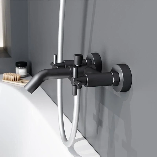 Смеситель для ванны и душа Damixa Neo Classic графит 271000000 (детальная фотография), черные