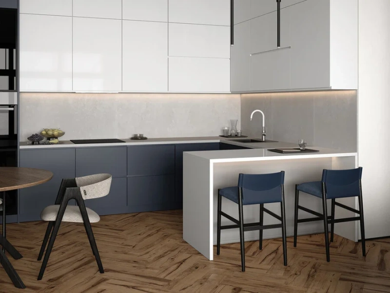 Смеситель для кухни Cersanit Melar сатин/белый 68236 (детальная фотография), матовый хром, белые, комбинированные