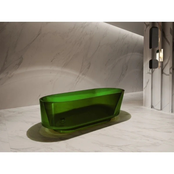 Ванна из полиэфирной смолы Abber Kristall 170x80 см зеленая AT9706Emerald (детальная фотография), 170x80 см
