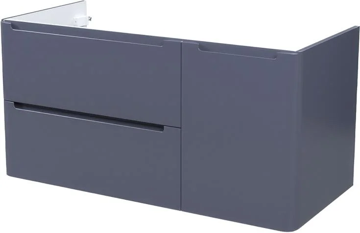 Тумба под раковину подвесная IDDIS Edifice 100 см темно-серая EDI10D0i95 (детальная фотография), современная, hi-tech