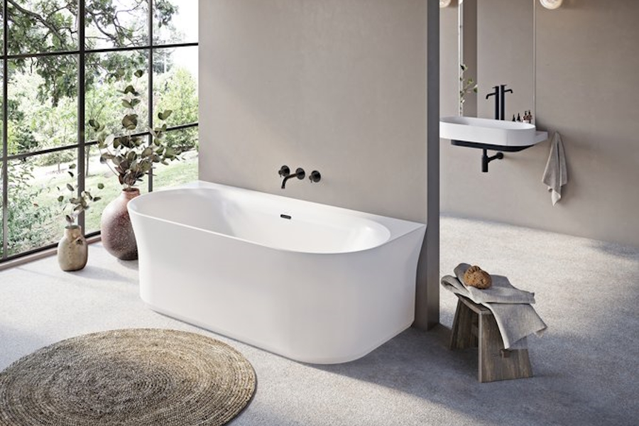 Ванна акриловая Ravak Ypsilon 180x90 см перелив черный XC00100035 (детальная фотография), 180x85 см