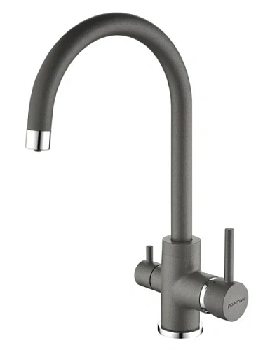 Смеситель для кухни Paulmark Essen серый металлик - фото 13