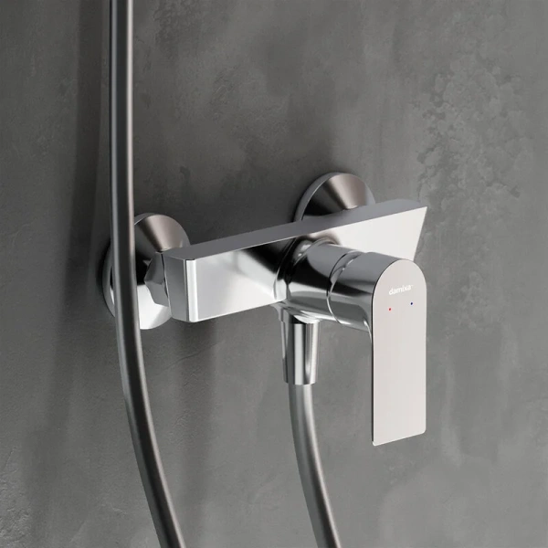 Смеситель для душа Damixa Apollo 472000 латунь (детальная фотография), хром, черные