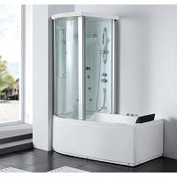 Акриловая ванна левосторонняя пристенная Gemy