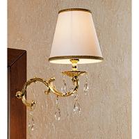 Светильник для ванной, крепление на раму, абажур белого цвета, фурнитура золото, La Beaute