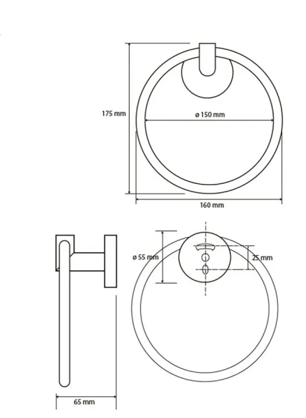 Полотенцедержатель Bemeta Omega глянец 104204062 (детальная фотография), современные, hi-tech