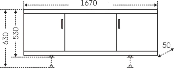 Экран для ванны СанТа Родос 170 см белый 606002 (детальная фотография) index_1