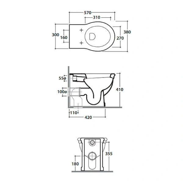 Унитаз напольный Globo Paestum PA025 (детальная фотография), приставные, встраиваемые