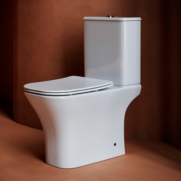 Унитаз компакт Ceramica Nova Alfa CN9002-B санфарфор (детальная фотография), с бачком